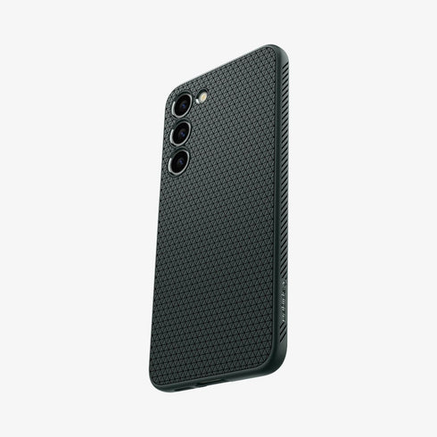 ACS05614 - Galaxy S23 Ultra Case Liquid Air in matte black showing the back